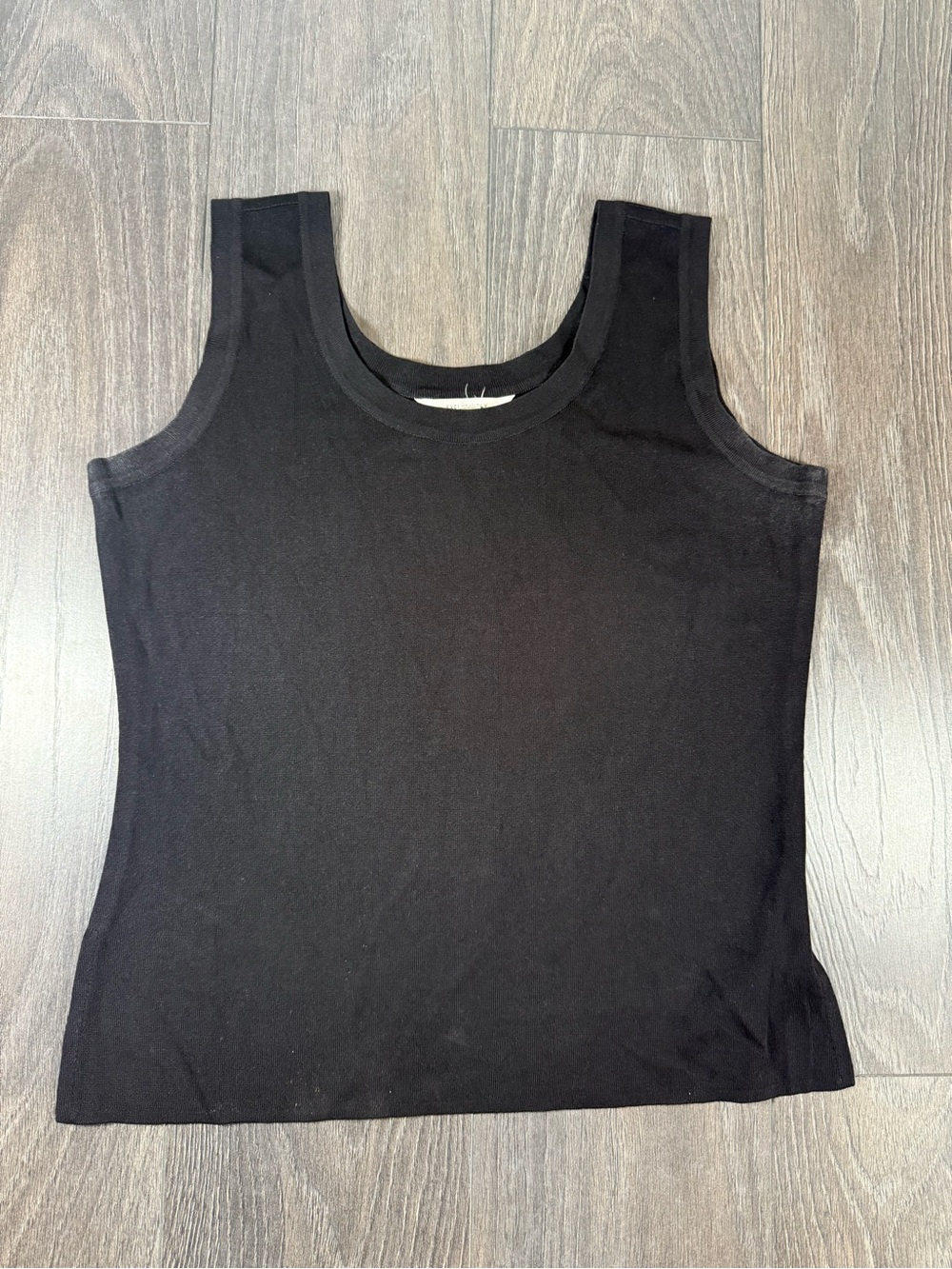 Misook Black Scoop Neck Tank - Sleeveless Women's Top